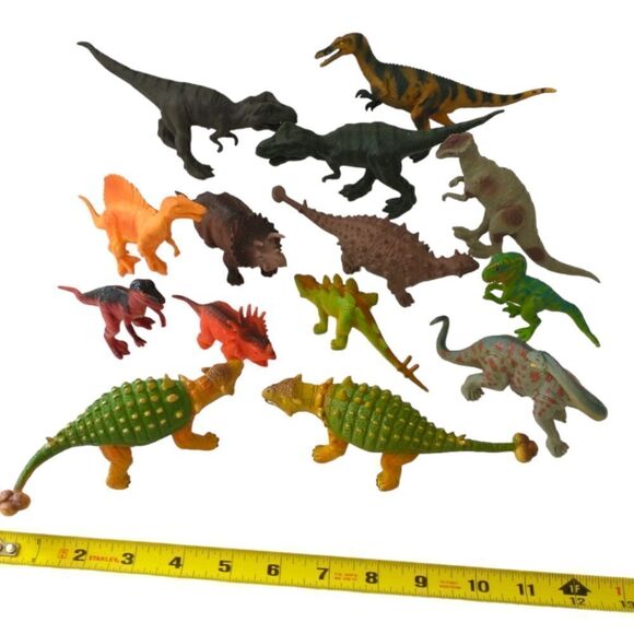 Dinosaurs Lot 14 Play Hard Plastic Vintage to Now Dinos Some Geoworld Safari Ltd - Picture 2 of 16